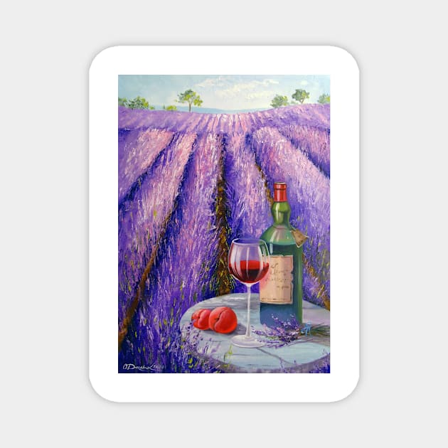 Lavender, wine and fruit Magnet by OLHADARCHUKART