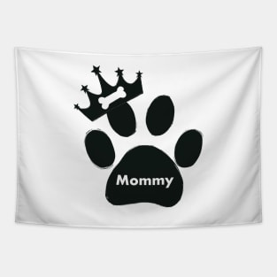 Mommy name made of hand drawn paw prints Tapestry