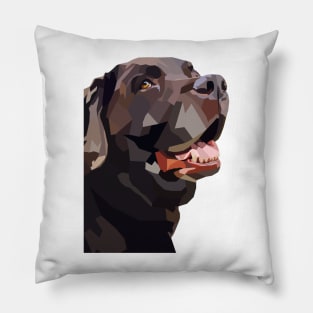 Chocolat Lab Cute 2 Pillow