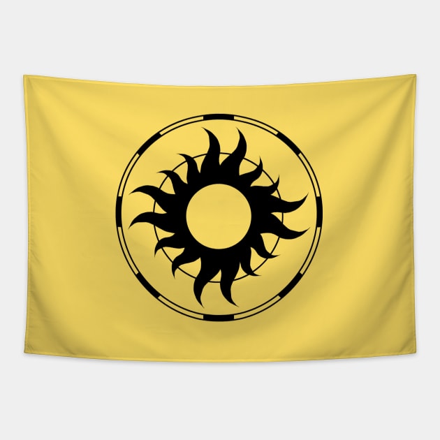 Sun - Original Logo Banner Sigil - Dark Design for Light Backgrounds Tapestry by Indi Martin