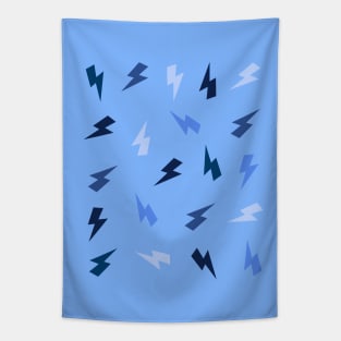 Blue Lightning, Thunder Bolt Pattern Tapestry