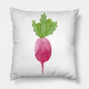 Cute and ripe watercolor beetroot Pillow