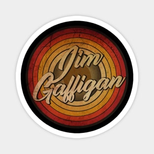 arjunthemaniac,circle retro faded Jim Gaffigan Magnet