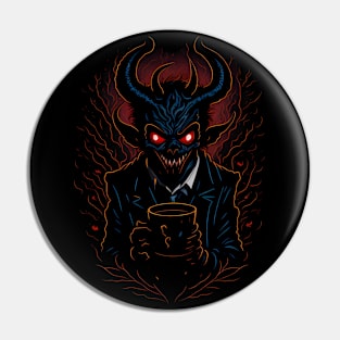 Demon with tea Pin