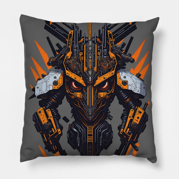 Mecha Skull S02 D93 Pillow by Houerd