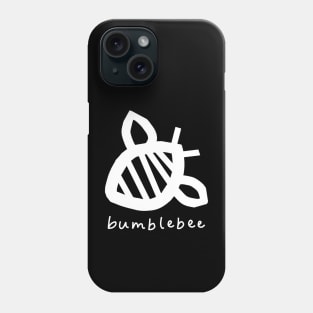 Chunky Line Bumblebee in White Phone Case