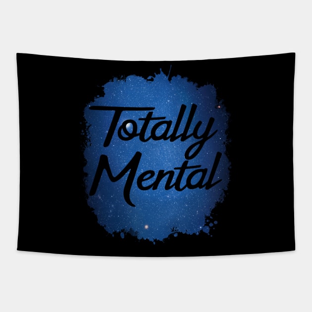 Totally Mental Funny 80's Design Tapestry by solsateez