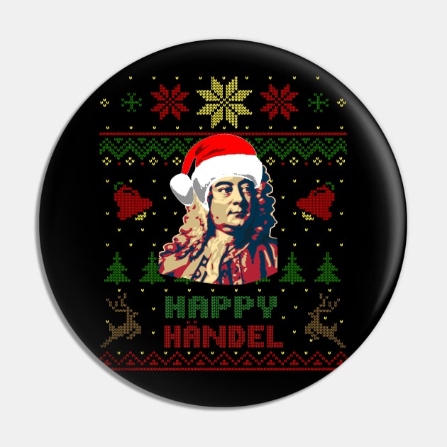 George Frideric Handel Funny Christmas Pin by Nerd_art