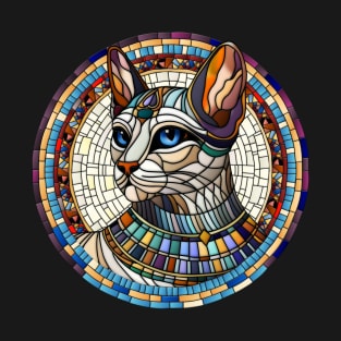 Egyptian Cat -Mosaic Art T-Shirt