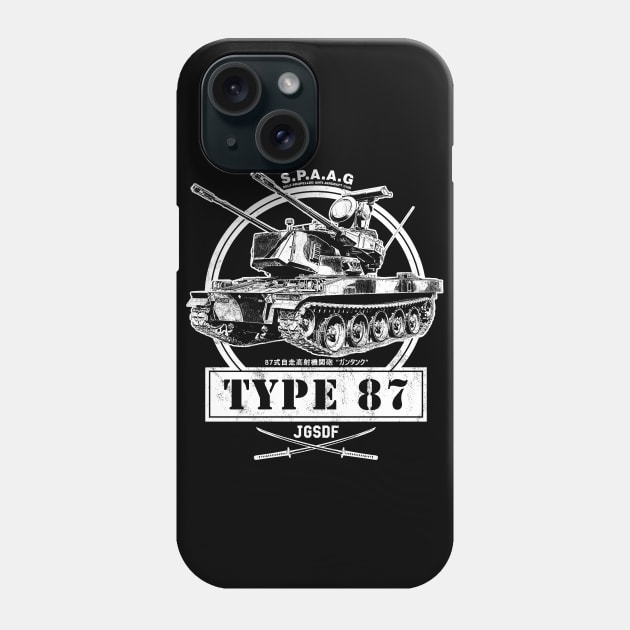 Type 87 Self-Propelled Anti-Aircraft Gun Phone Case by rycotokyo81