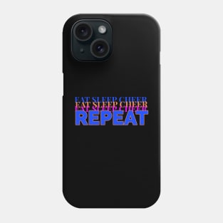 eat sleep cheer repeat Phone Case