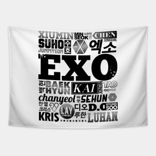 EXO FONT COLLAGE Tapestry