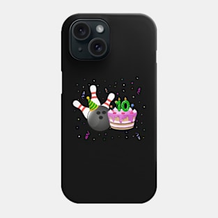 Bowling 10th Birthday Bday Party Kids 10 years Old Bowler Phone Case