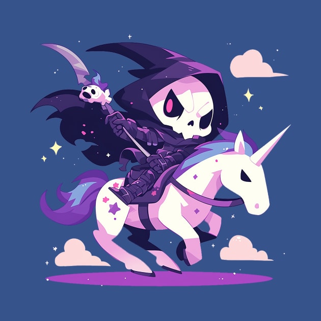 reaper on unicorn by Stephanie Francoeur Art