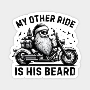 My Other Ride Is His Beard Funny Beard Men Women Boys Magnet