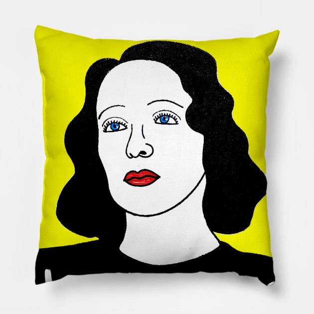 Edith Piaf Pillow by krusefolkart