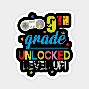 Gamer Students 9th Grade Unlocked Level Up Back To School Magnet