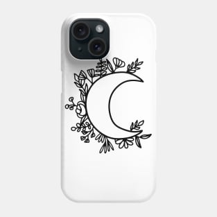 Floral moon Phone Case