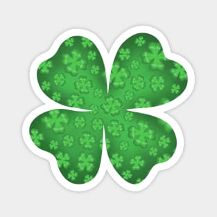 St Patrick's day four leaf clover Magnet