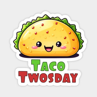 Taco twosday cute kawaii design Magnet