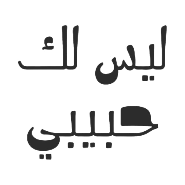 not your habibi arabic line - ليس لك habibi by Medotshirt