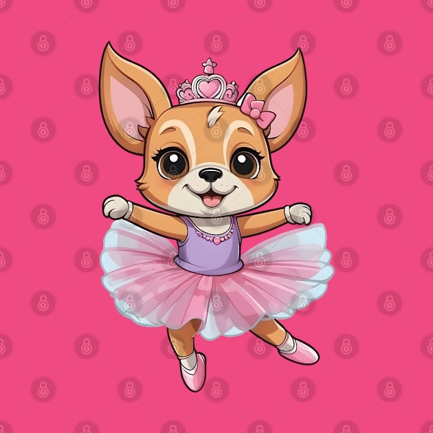 Chihuahua Ballerina Cartoon by Leon Star Shop