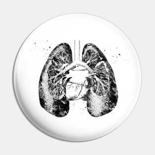 Lungs and Heart Pin