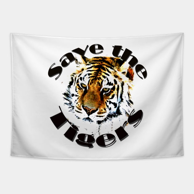 Save the Tigers Tapestry by Ginny Luttrell