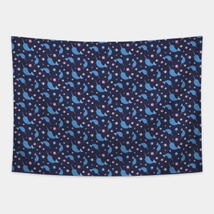 Cute Narwhal sea creatures Tapestry