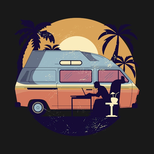 Camper Sunset by Urban_Vintage