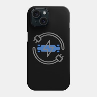 e-skate blue board Phone Case