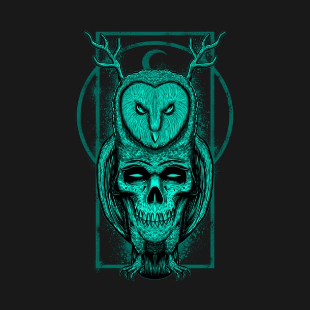 Skull owl by Luckyart11