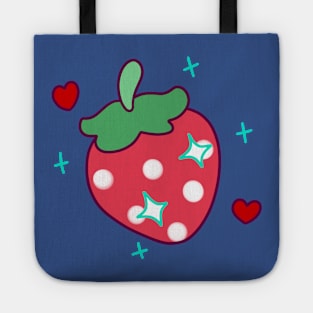 Sparkly Strawberry with Hearts Tote