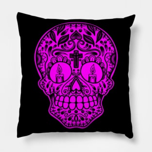 HomeSchoolTattoo SugarSkull Pillow