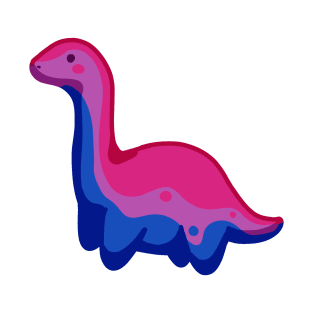 Bisexual Long Neck Dino Dinosaur T-Shirt