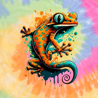 Gecko Colourful - Cute Gecko Salamander Lizard T-Shirt