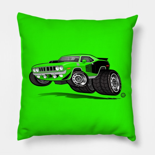 71 Hemi Cuda Shaker Pillow by Goin Ape Studios