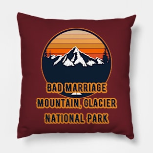 Bad Marriage Mountain, Glacier National Park Pillow