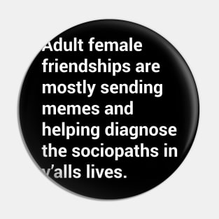Female Friendships Pin