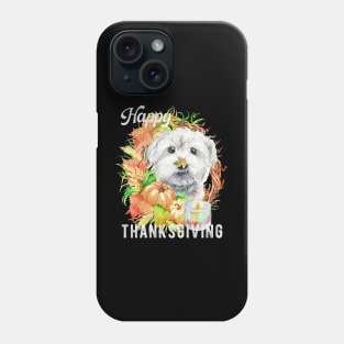 Maltese Dog Owner Thanksgiving Celebration Harvest Theme Phone Case