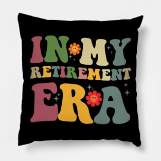 Retro Groovy In My Retirement Era Teacher Retired 2024 Pillow