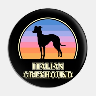 Italian Greyhound Vintage Sunset Dog Pin