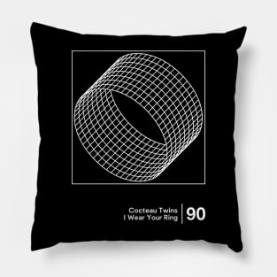 Cocteau Twins - Minimalist Graphic Fan Art Design Pillow