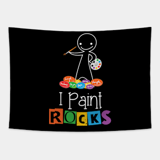 I Paint Rocks Artistic Tapestry