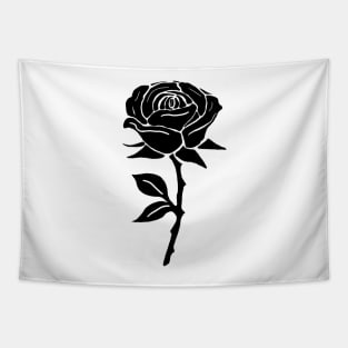 Black rose silhouette tattoo Tapestry