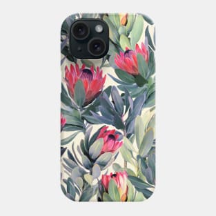 Painted Protea Pattern Phone Case