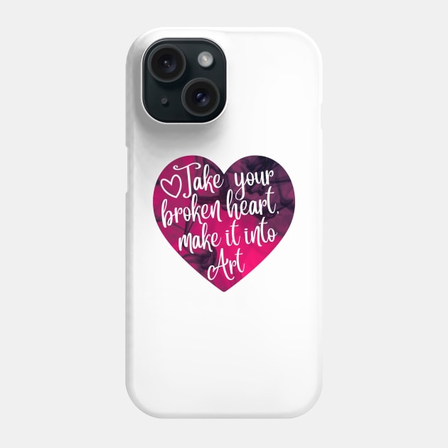 Carrie Fisher Take Your Broken Heart Phone Case by baranskini