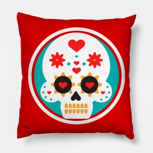 Viva Mexico Sugar Skull Pillow