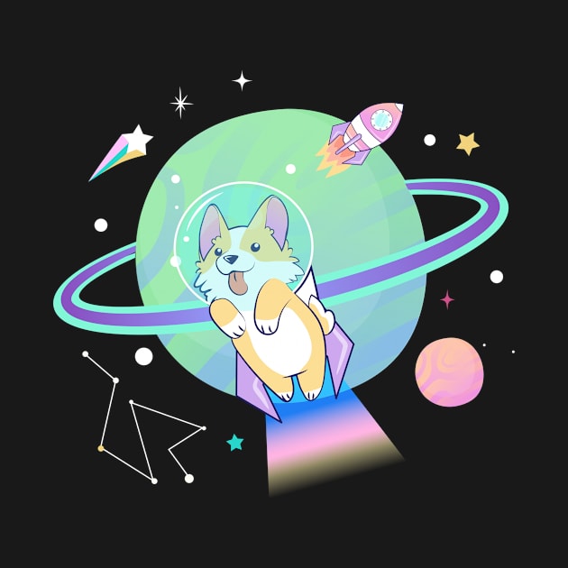 Astronaut Corgi Dog Lover by Mrkedi