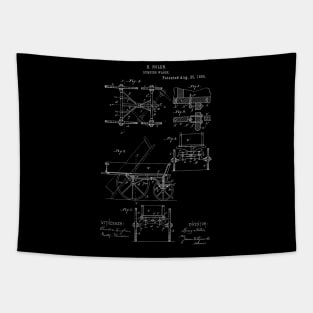 Dumping Wagon Vintage Patent Hand Drawing Tapestry